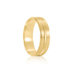Par de alianças Dália 6mm de casamento ouro 18k