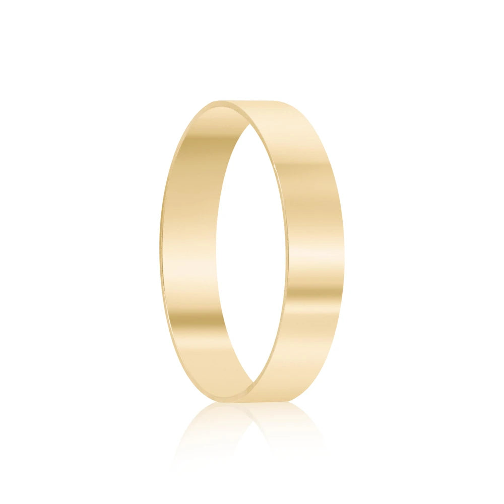 Par de alianças Elora 4mm de casamento ouro 18k