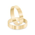 Par de alianças Elora 4mm de casamento ouro 18k