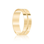 Par de alianças Gevena 6mm de casamento ouro 18k