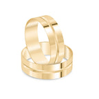 Par de alianças Gevena 6mm de casamento ouro 18k
