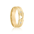 Par de alianças Heart 6mm de casamento ouro 18k