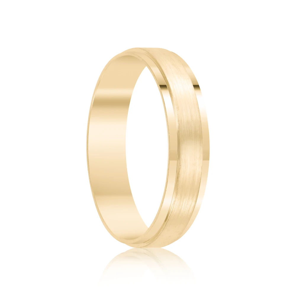 Par de alianças Julieta 5mm de casamento ouro 18k