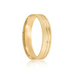 Par de alianças Kuala 4mm de casamento ouro 18k