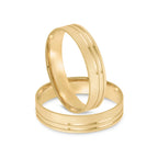 Par de alianças Kuala 4mm de casamento ouro 18k