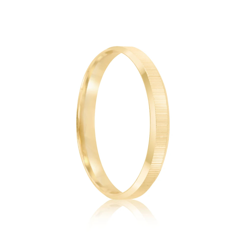 Par de alianças Layla 3mm de casamento ouro 18k