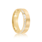 Par de alianças Leah 5mm de casamento ouro 18k