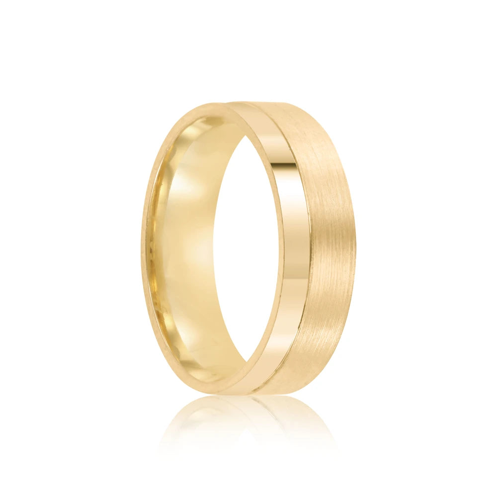 Par de alianças Leah 5mm de casamento ouro 18k