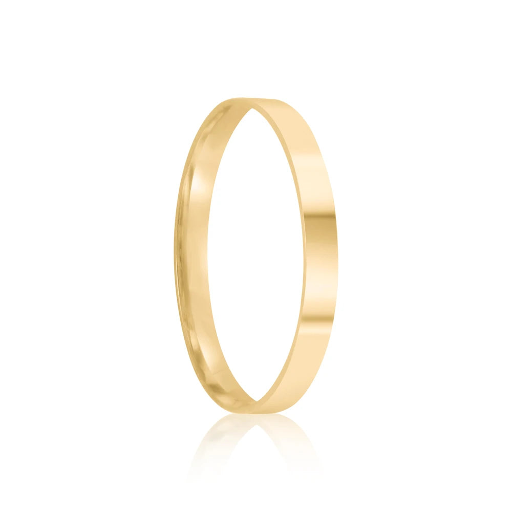 Par de alianças Lily 2mm de casamento ouro 18k