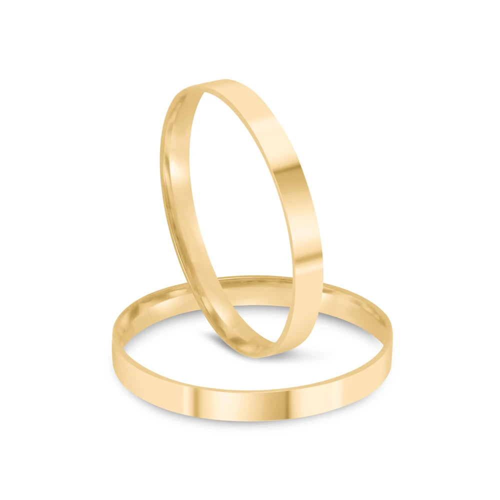 Par de alianças Lily 2mm de casamento ouro 18k