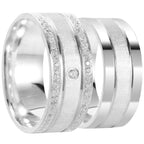 Par de Alianças Linnea 8mm de Namoro prata 950