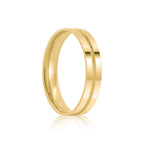 Par de alianças Lisboa 4mm de casamento ouro 18k