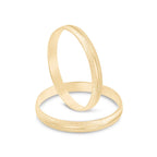 Par de alianças Liv 2mm de casamento ouro 18k