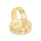 Par de alianças Love 6mm de casamento ouro 18k