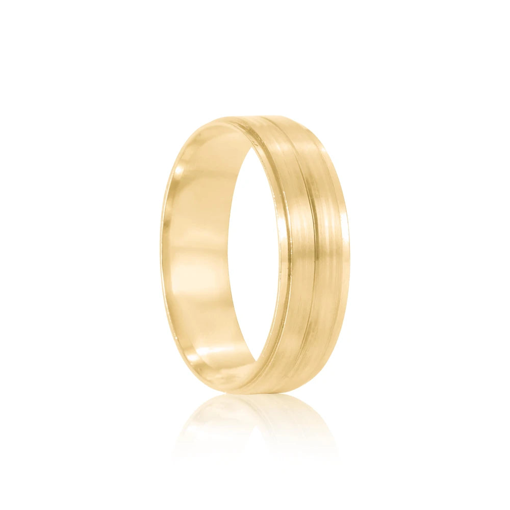 Par de alianças Love 6mm de casamento ouro 18k