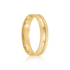 Par de alianças Lovely 4mm de casamento ouro 18k