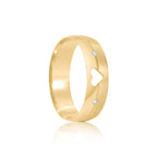 Par de alianças Loving 6mm de casamento ouro 18k