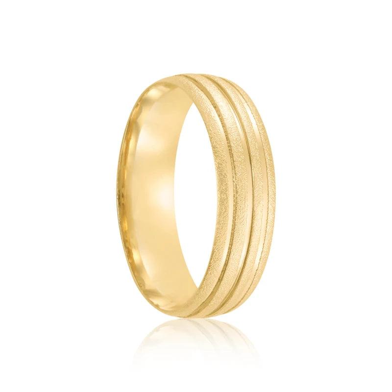 Par de alianças Luanda 5mm de casamento ouro 18k
