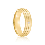Par de alianças Luanda 5mm de casamento ouro 18k