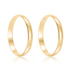 Par de alianças Lucy 2mm de casamento ouro 18k