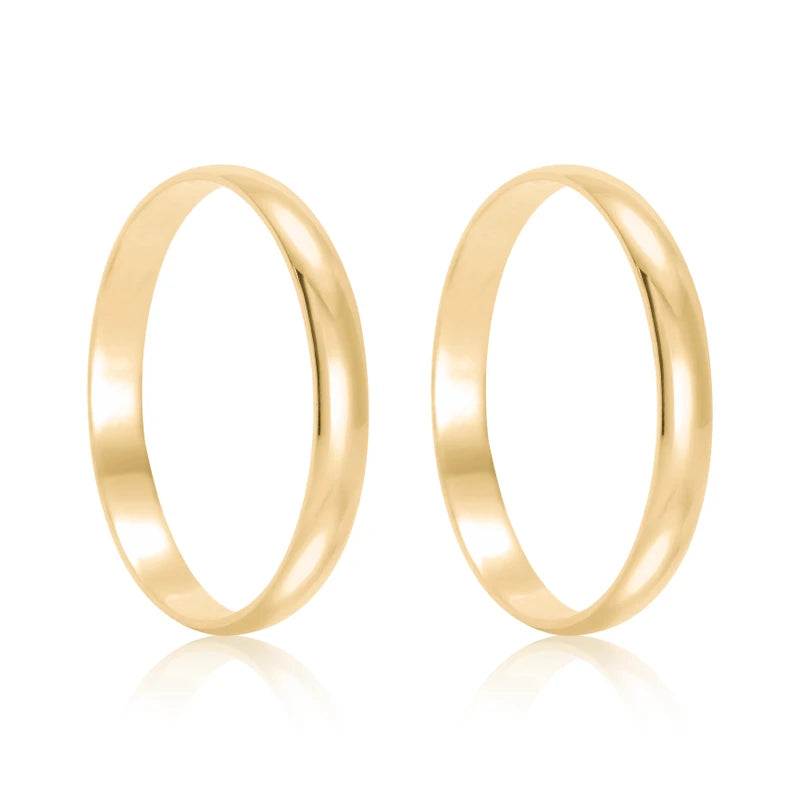 Par de alianças Lucy 2mm de casamento ouro 18k