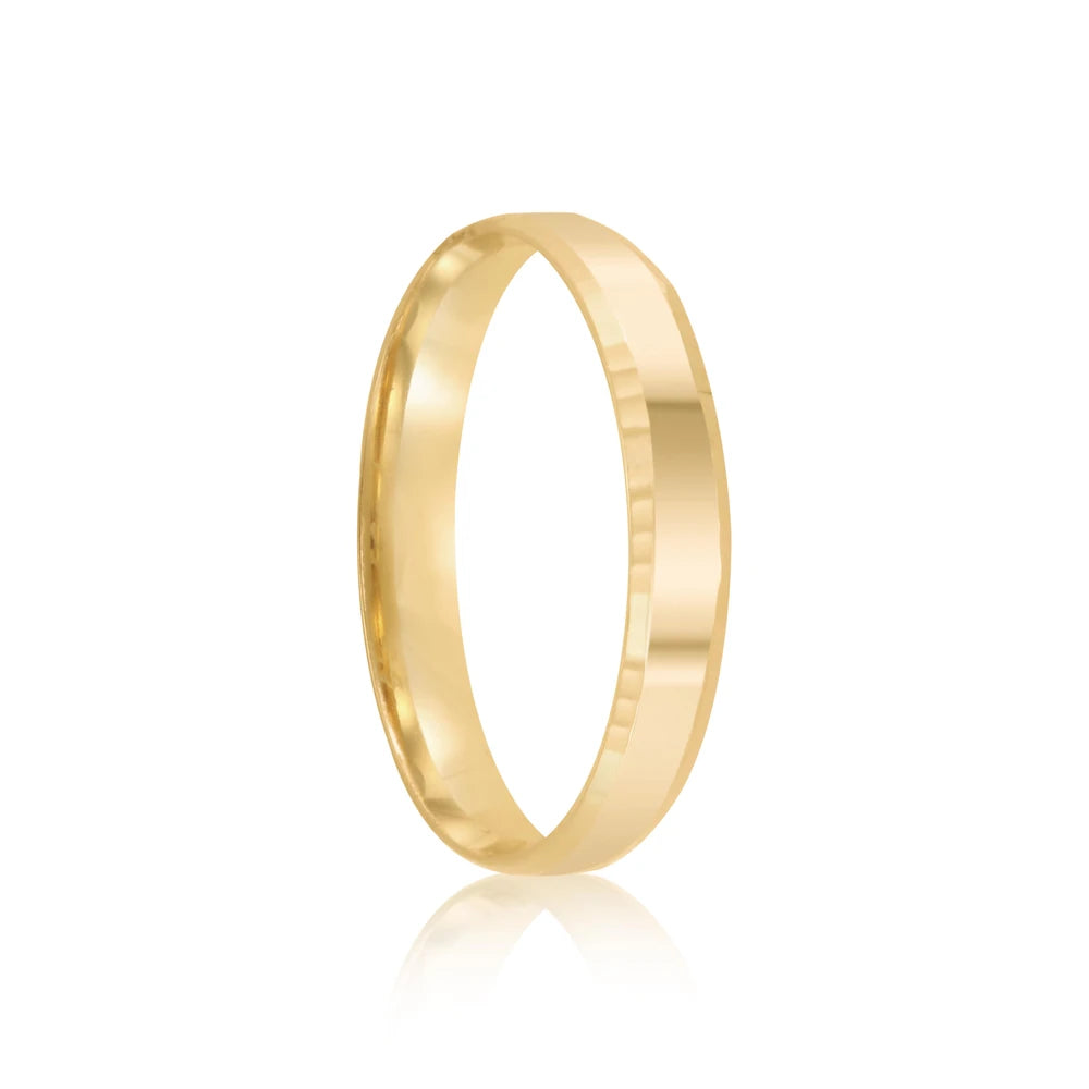 Par de alianças Marian 4mm de casamento ouro 18k