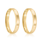 Par de alianças Marian 4mm de casamento ouro 18k