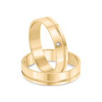 Par de alianças Misk 5mm de casamento ouro 18k