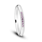Par de alianças Mora 2mm rosa de namoro + anel solitário Classic prata 950