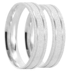 Par de Alianças Namoro Prata 950 Odette 4mm