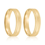 Par de alianças Osaka 4mm de casamento ouro 18k