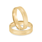 Par de alianças Osaka 4mm de casamento ouro 18k