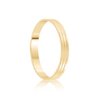 Par de alianças Palace 4mm de casamento ouro 18k