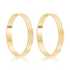 Par de alianças Palace 4mm de casamento ouro 18k