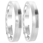 Par de Alianças Namoro Prata Primavera 4mm