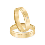 Par de alianças Realeza 5mm de casamento ouro 18k