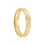 Par de alianças Roma 5mm de casamento ouro 18k