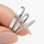 Par de Alianças Sele 4mm de Namoro Anel Solitário Prata 950