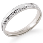 Par de Alianças Namoro Prata 950 Selena 4mm