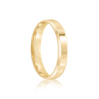 Par de alianças Versalle 4mm de casamento ouro 18k