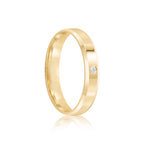 Par de alianças Versalle 4mm de casamento ouro 18k