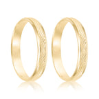 Par de alianças Yara 3mm de casamento ouro 18k