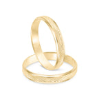Par de alianças Yara 3mm de casamento ouro 18k