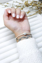 Pulseira feminina coração cravejado  - PRATA 925