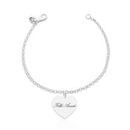 Pulseira feminina Prata Personalizada Nascimento do seu filho