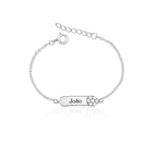 Pulseira infantil masculina Placa em Prata 925