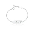 Pulseira infantil  Placa em Prata 950