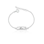 Pulseira infantil Unissex estrela Placa em Prata 925