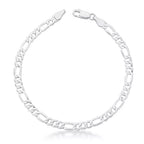 Pulseira masculina 3X1 5 MM  - PRATA 925