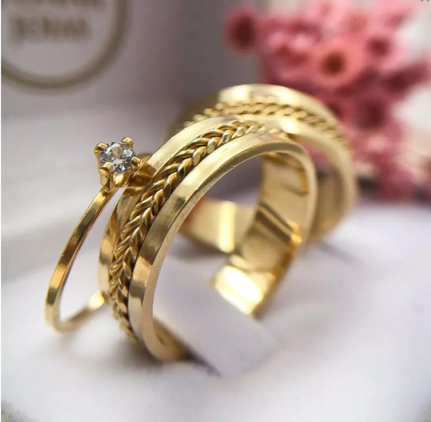 Par de alianças casamento Istanbul 6mm de moeda antiga - Anel solitário Brinde